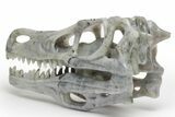 Carved Labradorite Dinosaur Skull - Roar! #218505-5